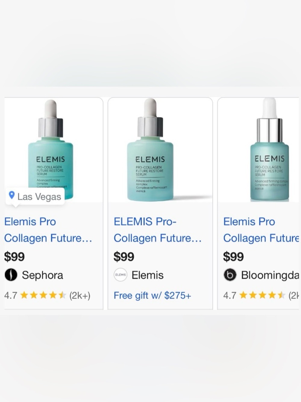 $99 ELEMIS PRO-COLLAGEN FUTURE RESTORE SERUM 15ml